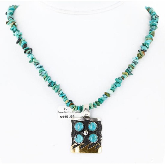 12kt Gold Filled and .925 Sterling Silver Handmade Wave Certified Authentic Navajo Turquoise Native American Necklace 390852222778 12kt Gold Filled and .925 Sterling Silver Handmade Wave Certified Authentic Navajo Turquoise Native American Necklace 390852222778