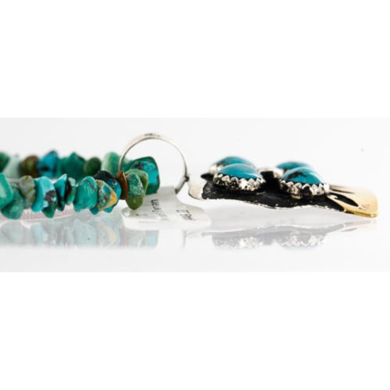 12kt Gold Filled and .925 Sterling Silver Handmade Wave Certified Authentic Navajo Turquoise Native American Necklace 390852222778 12kt Gold Filled and .925 Sterling Silver Handmade Wave Certified Authentic Navajo Turquoise Native American Necklace 390852222778