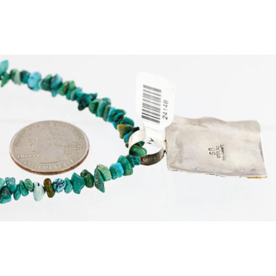 12kt Gold Filled and .925 Sterling Silver Handmade Wave Certified Authentic Navajo Turquoise Native American Necklace 390852222778 12kt Gold Filled and .925 Sterling Silver Handmade Wave Certified Authentic Navajo Turquoise Native American Necklace 390852222778