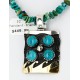 12kt Gold Filled and .925 Sterling Silver Handmade Wave Certified Authentic Navajo Turquoise Native American Necklace 390852222778 12kt Gold Filled and .925 Sterling Silver Handmade Wave Certified Authentic Navajo Turquoise Native American Necklace 390852222778
