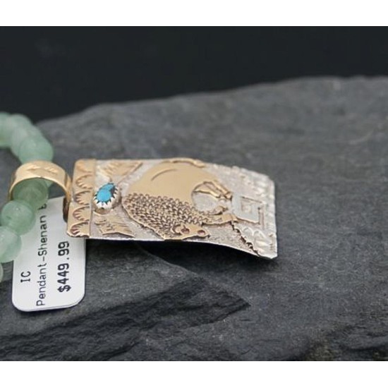 12kt Gold Filled Handmade Bear Turquoise .925 Sterling Silver Certified Authentic Navajo Native American Necklace 390605187240 12kt Gold Filled Handmade Bear Turquoise .925 Sterling Silver Certified Authentic Navajo Native American Necklace 390605187240