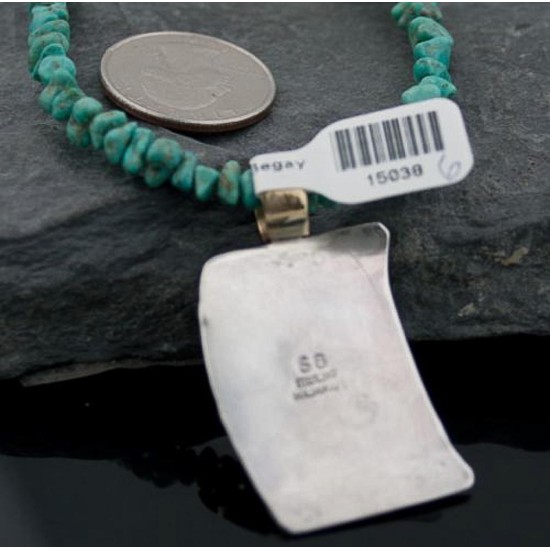 12kt Gold Filled, Handmade Bear Turquoise Spiny Oyster and .925 Sterling Silver Certified Authentic Navajo 386 Native American Necklace 370799144128 12kt Gold Filled, Handmade Bear Turquoise Spiny Oyster and .925 Sterling Silver Certified Authentic Navajo 386 Native American Necklace 370799144128