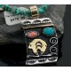 12kt Gold Filled, Handmade Bear Turquoise Spiny Oyster and .925 Sterling Silver Certified Authentic Navajo 386 Native American Necklace 370799144128 12kt Gold Filled, Handmade Bear Turquoise Spiny Oyster and .925 Sterling Silver Certified Authentic Navajo 386 Native American Necklace 370799144128