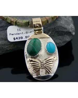 12kt Gold Filled Handmade Butterfly Turquoise Coral .925 Sterling Silver Certified Authentic Navajo Native American Necklace 390587495459 12kt Gold Filled Handmade Butterfly Turquoise Coral .925 Sterling Silver Certified Authentic Navajo Native American Necklace 390587495459