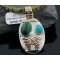 12kt Gold Filled Handmade Butterfly Turquoise Coral .925 Sterling Silver Certified Authentic Navajo Native American Necklace 390587495459