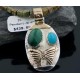 12kt Gold Filled Handmade Butterfly Turquoise Coral .925 Sterling Silver Certified Authentic Navajo Native American Necklace 390587495459