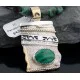 12kt Gold Filled Handmade Certified Authentic .925 Sterling Silver Navajo Natural Malachite and Turquoise Native American Necklace 390614969457