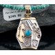 12kt Gold Filled Handmade Certified Authentic .925 Sterling Silver Navajo Natural Turquoise Native American Necklace 390612828678