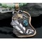 12kt Gold Filled Handmade Feather Buffalo Turquoise .925 Sterling Silver Navajo Necklace 740101-32-790102