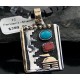 12kt Gold Filled Handmade Hogan Certified Authentic Navajo .925 Sterling Silver Turquoise Native American Necklace 370812723038