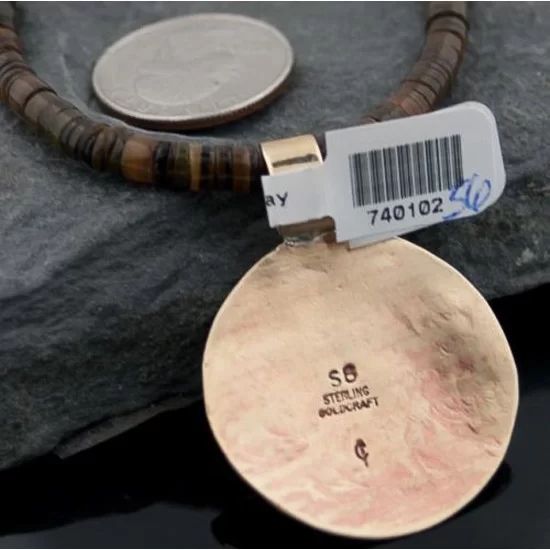 12kt Gold Filled Handmade Mountain Certified Authentic .925 Sterling Silver Turquoise Native American Necklace 370843756299 12kt Gold Filled Handmade Mountain Certified Authentic .925 Sterling Silver Turquoise Native American Necklace 370843756299