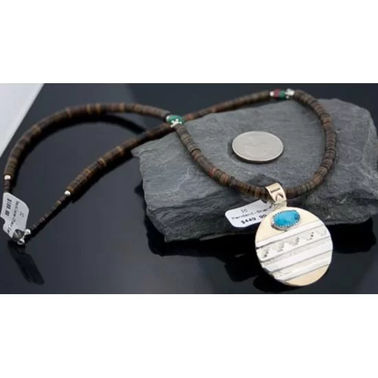 12kt Gold Filled Handmade Mountain Certified Authentic .925 Sterling Silver Turquoise Native American Necklace 370843756299 12kt Gold Filled Handmade Mountain Certified Authentic .925 Sterling Silver Turquoise Native American Necklace 370843756299