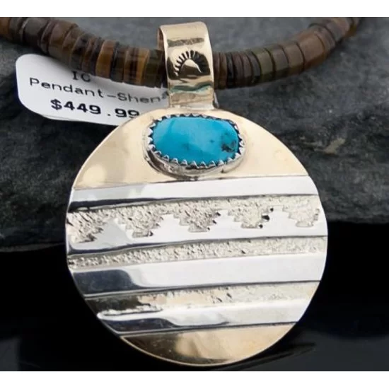 12kt Gold Filled Handmade Mountain Certified Authentic .925 Sterling Silver Turquoise Native American Necklace 370843756299 12kt Gold Filled Handmade Mountain Certified Authentic .925 Sterling Silver Turquoise Native American Necklace 370843756299