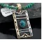 12kt Gold Filled Handmade Mountain Certified Authentic .925 Sterling Silver Turquoise Native American Necklace 370851216059