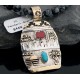 12kt Gold Filled Handmade Storyteller Turquoise Certified Authentic .925 Sterling Silver Navajo Native American Necklace 390597266999 12kt Gold Filled Handmade Storyteller Turquoise Certified Authentic .925 Sterling Silver Navajo Native American Necklace 390597266999