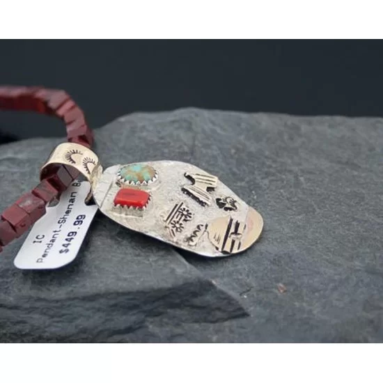 12kt Gold Filled Handmade Storyteller Turquoise Certified Authentic .925 Sterling Silver Navajo Native American Necklace 390600765758 12kt Gold Filled Handmade Storyteller Turquoise Certified Authentic .925 Sterling Silver Navajo Native American Necklace 390600765758