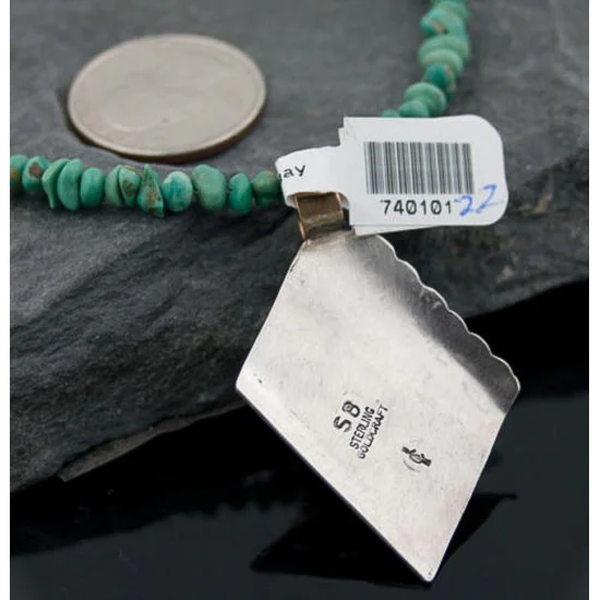 12kt Gold Filled Handmade Wave Certified Authentic .925 Sterling Silver Navajo Turquoise Native American Necklace 390644930849 12kt Gold Filled Handmade Wave Certified Authentic .925 Sterling Silver Navajo Turquoise Native American Necklace 390644930849