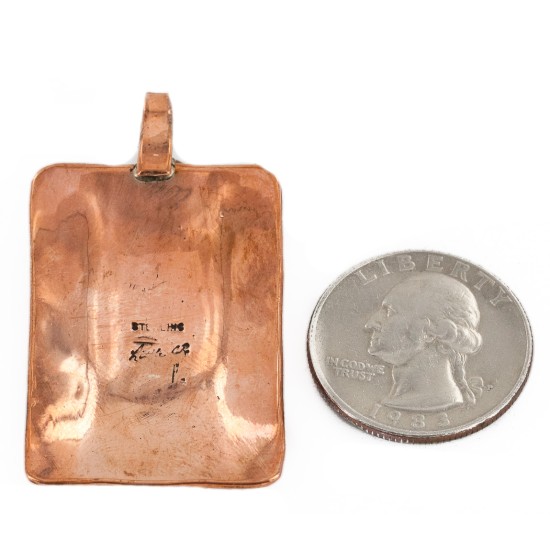 Handmade Horse Certified Authentic Navajo Pure .925 Sterling Silver and Copper Pendant Native American Necklace 16986-4 Handmade Horse Certified Authentic Navajo Pure .925 Sterling Silver and Copper Pendant Native American Necklace 16986-4