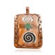 Handmade Certified Authentic Navajo Pure .925 Sterling Silver and Copper Natural Turquoise Pendant Native American Necklace 16987-1