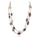 2 Strand .925 Sterling Silver Certified Authentic Navajo Natural Turquoise Carnelian Agate and Jasper Native American Necklace 750194-01 2 Strand .925 Sterling Silver Certified Authentic Navajo Natural Turquoise Carnelian Agate and Jasper Native American Necklace 750194-01