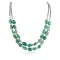 2 Strand Certified Authentic .925 Stering Silver Navajo Natural Jade Hematite Native American Necklace 17016