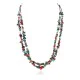 2 Strand Certified Authentic .925 Sterling Silver Navajo Natural Multicolor Stones Native American Necklace 750216 2 Strand Certified Authentic .925 Sterling Silver Navajo Natural Multicolor Stones Native American Necklace 750216