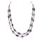 2 Strand Certified Authentic Navajo .925 Sterling Silver Natural Amethyst Native American Necklace 16093
