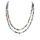 2 Strand Certified Authentic Navajo .925 Sterling Silver Natural Multicolor Stones Native American Necklace 15501-222