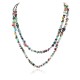 2 Strand Certified Authentic Navajo .925 Sterling Silver Natural Multicolor Stones Native American Necklace  15501-25