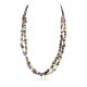 2 Strand Certified Authentic Navajo .925 Sterling Silver Natural Multicolor Stones Native American Necklace 17079-9