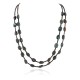 2 Strand Certified Authentic Navajo .925 Sterling Silver Natural Turquoise Native American Necklace 15585-39