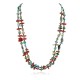2 Strand Certified Authentic Navajo .925 Sterling Silver Natural Turquoise Red Jasper Native American Necklace 15813 2 Strand Certified Authentic Navajo .925 Sterling Silver Natural Turquoise Red Jasper Native American Necklace 15813