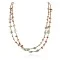 2 Strand Certified Authentic Navajo .925 Sterling Silver Natural Turquoise Tigers Eye Native American Necklace 15649-17