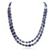 2 Strand Certified Authentic Navajo Natural Lapis Native American Necklace 17009