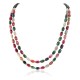 2 Strand Nickel Certified Authentic Navajo Dyed Quartz and Agate Natural Black Onyx Native American Necklace 17071