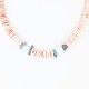 Certified Authentic Navajo .925 Sterling Silver Graduated Melon Shell and Turquoise Native American Necklace 390758598986