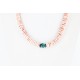 Certified Authentic Navajo .925 Sterling Silver Graduated Melon Shell and Turquoise Native American Necklace 390754098002
