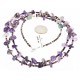 Certified Authentic 2 Strand Navajo .925 Sterling Silver Turquoise and AMETHYST Native American Necklace 750126