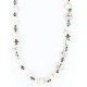 Certified Authentic Navajo .925 Sterling Silver and WHITE Turquoise Native American Necklace 750105-4