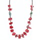 Certified Authentic Navajo .925 Sterling Silver Natural Turquoise and Coral Native American Necklace 15800-21