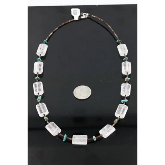 Certified Authentic Navajo .925 Sterling Silver Natural  Turquoise Quartz Native American Necklace 371029586911