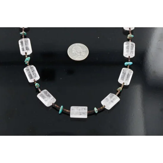 Certified Authentic Navajo .925 Sterling Silver Natural  Turquoise Quartz Native American Necklace 371029586911