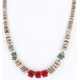 Certified Authentic Navajo .925 Sterling Silver Graduated Heishi Turquoise CORAL Native American Necklace 371015113236