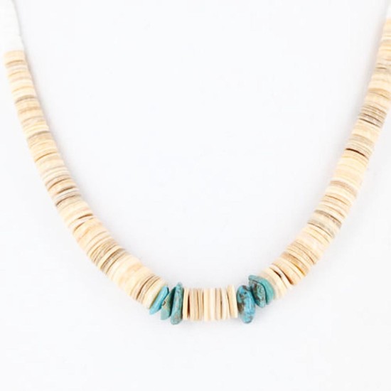 $230 Handmade Certified Authentic Navajo .925 Sterling Silver Graduated Melon Shell and Turquoise Native American Necklace 370996065804 $230 Handmade Certified Authentic Navajo .925 Sterling Silver Graduated Melon Shell and Turquoise Native American Necklace 370996065804
