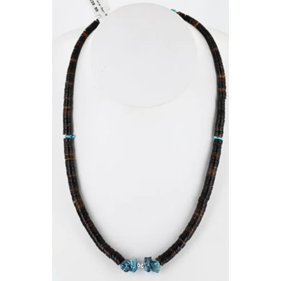 $240 Handmade Certified Authentic Navajo .925 Sterling Silver Graduated Heishi Turquoise Native American Necklace 370989865423 $240 Handmade Certified Authentic Navajo .925 Sterling Silver Graduated Heishi Turquoise Native American Necklace 370989865423
