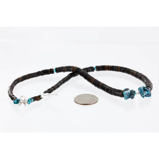$240 Handmade Certified Authentic Navajo .925 Sterling Silver Graduated Heishi Turquoise Native American Necklace 370989865423 $240 Handmade Certified Authentic Navajo .925 Sterling Silver Graduated Heishi Turquoise Native American Necklace 370989865423