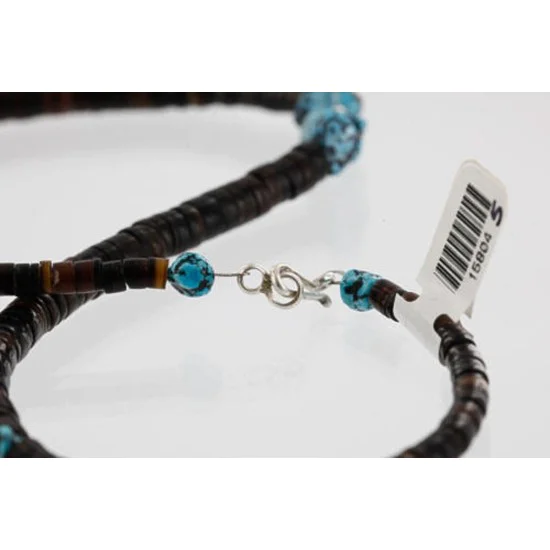 $240 Handmade Certified Authentic Navajo .925 Sterling Silver Graduated Heishi Turquoise Native American Necklace 370989865423 $240 Handmade Certified Authentic Navajo .925 Sterling Silver Graduated Heishi Turquoise Native American Necklace 370989865423