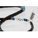 $240 Handmade Certified Authentic Navajo .925 Sterling Silver Graduated Heishi Turquoise Native American Necklace 370989865423