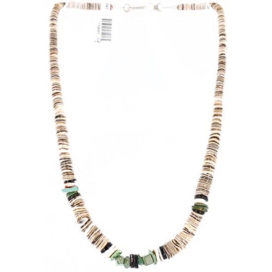 $240 Handmade Certified Authentic Navajo .925 Sterling Silver Graduated Heishi Turquoise Native American Necklace 390771299769 $240 Handmade Certified Authentic Navajo .925 Sterling Silver Graduated Heishi Turquoise Native American Necklace 390771299769
