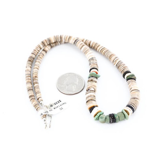 $240 Handmade Certified Authentic Navajo .925 Sterling Silver Graduated Heishi Turquoise Native American Necklace 390771299769 $240 Handmade Certified Authentic Navajo .925 Sterling Silver Graduated Heishi Turquoise Native American Necklace 390771299769